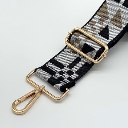 Schwarzer abstrakter Taschenriemen
