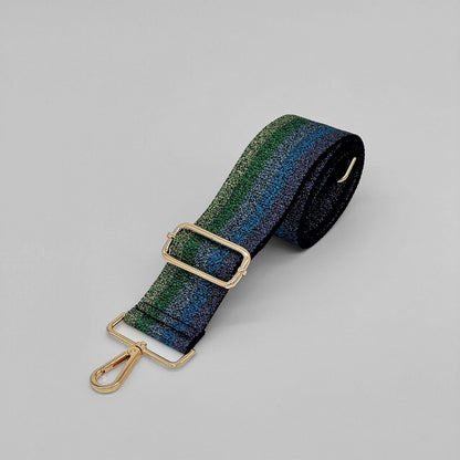 Blauer Regenbogen-Metallic-Taschenriemen