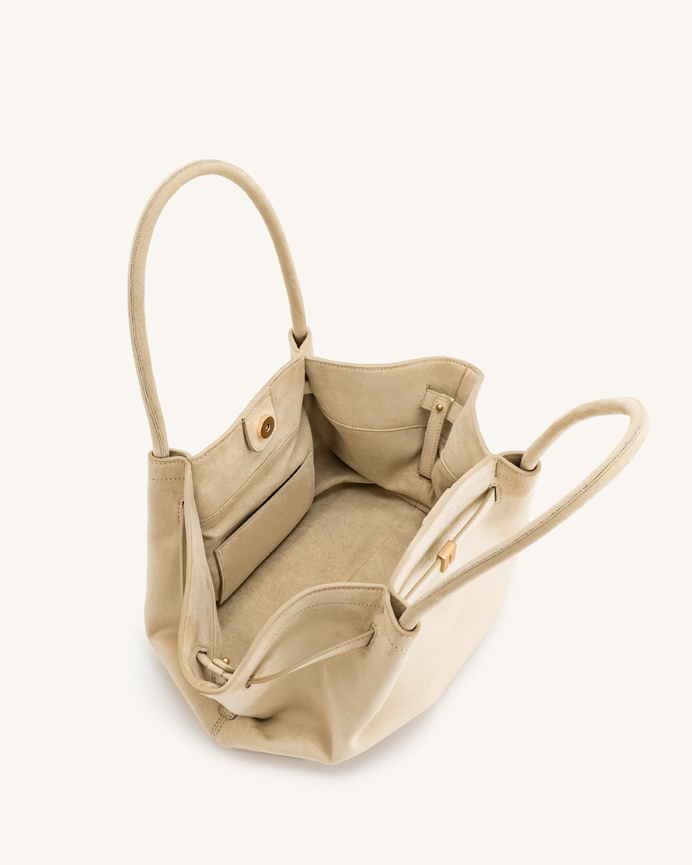 Nora Tote - Elfenbein (Weiches Wildleder)