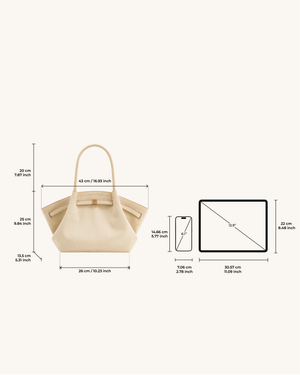 Nora Tote - Elfenbein (Weiches Wildleder)